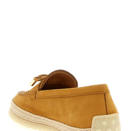 Tod's Beige Calfskin Slip-On Loafers