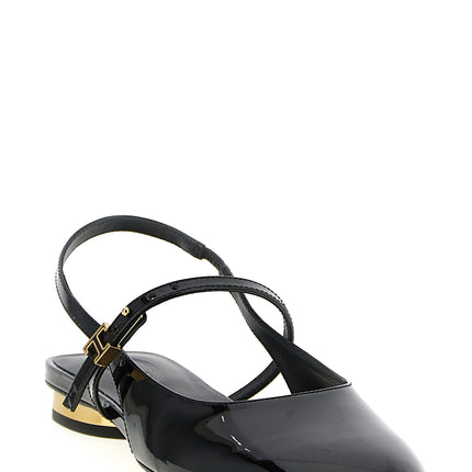 Tod's Black Calfskin Ballet Flats