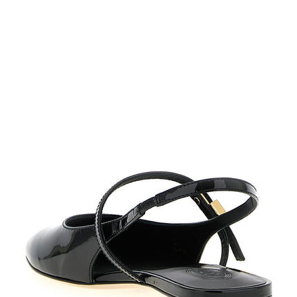 Tod's Black Calfskin Ballet Flats