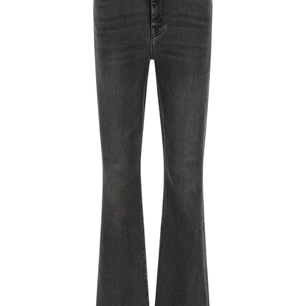 Mother Denim Gray Cotton Flared Jeans