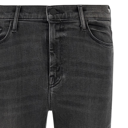 Mother Denim Gray Cotton Flared Jeans