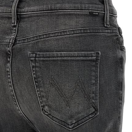 Mother Denim Gray Cotton Flared Jeans