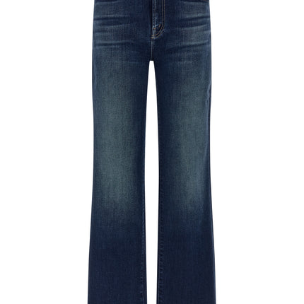 Mother Denim Blue Cotton Straight-Leg Jeans