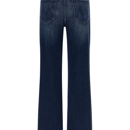 Mother Denim Blue Cotton Straight-Leg Jeans