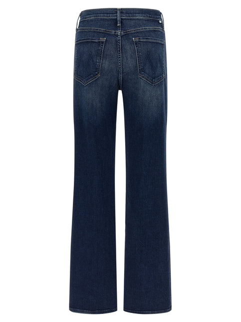 Mother Denim Blue Cotton Straight-Leg Jeans