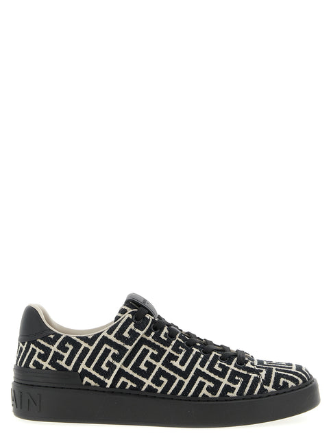 Balmain Black Cotton Sneakers