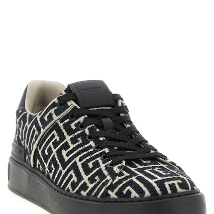 Balmain Black Cotton Sneakers
