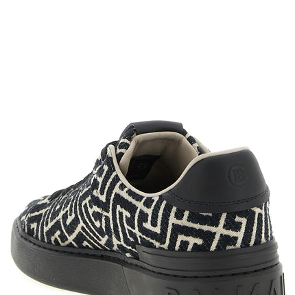 Balmain Black Cotton Sneakers