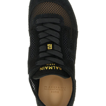 Balmain Black Calfskin Athletic Sneakers