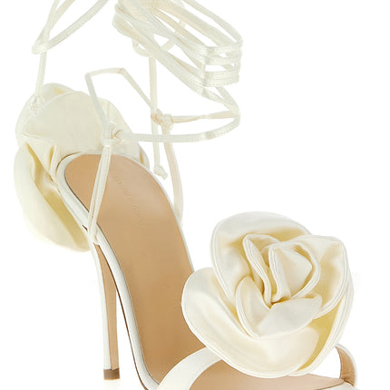 Magda Butrym White Viscose Stiletto Heel Sandals