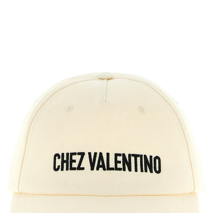 Valentino Garavani Beige Cotton Cap (Baseball Hat)