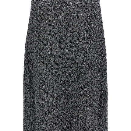 Fabiana Filippi Blue Cotton Midi Skirt