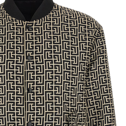 Balmain Black Polyamide Bomber