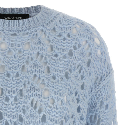 Fabiana Filippi Blue Virgin Wool Cardigan