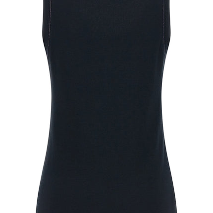 Fabiana Filippi Blue Cotton Sleeveles T-Shirt
