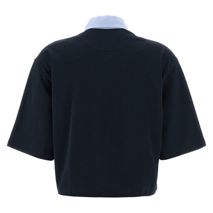 Stella McCartney Blue Cotton Polo Shirt