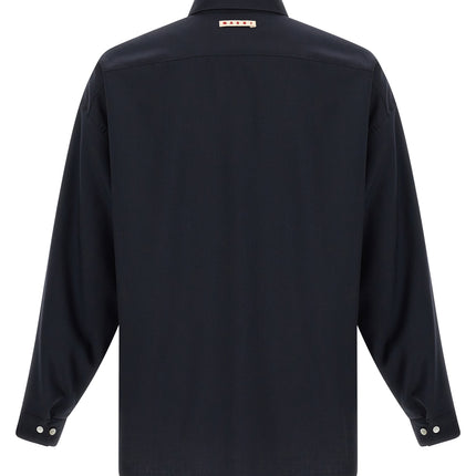 Marni Blue Virgin Wool Blouse