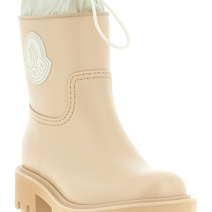 Moncler Beige Pvc Ankle Boots