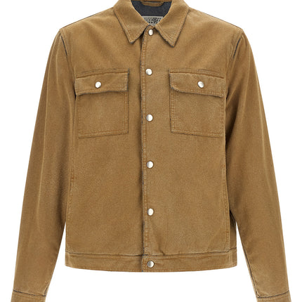 MM6 Maison Margiela Beige Cotton Denim Jacket