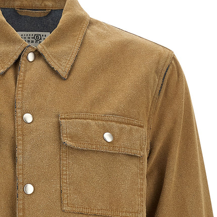 MM6 Maison Margiela Beige Cotton Denim Jacket