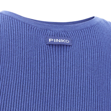 PINKO Blue Cotton Tank Tops