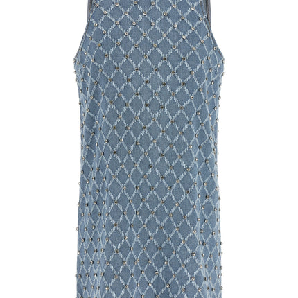 PINKO Blue Cotton Short Dress