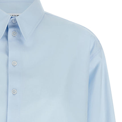 MM6 Maison Margiela Blue Cotton Blouse