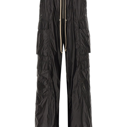 Rick Owens Black Nylon Cargo Pants