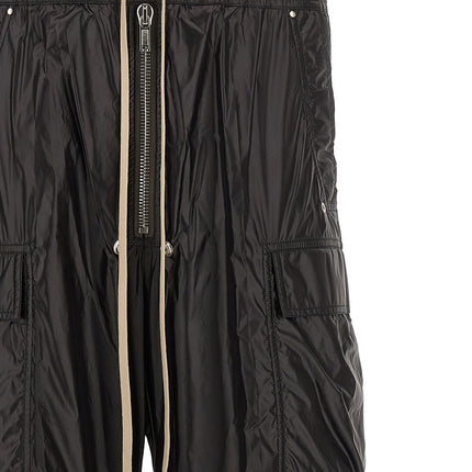 Rick Owens Black Nylon Cargo Pants