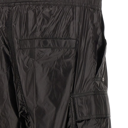 Rick Owens Black Nylon Cargo Pants
