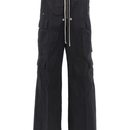Rick Owens Black Cotton Cargo Pants