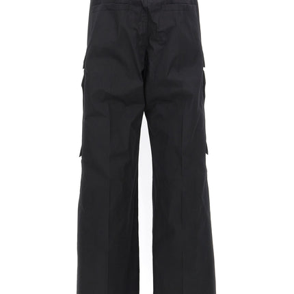 Rick Owens Black Cotton Cargo Pants