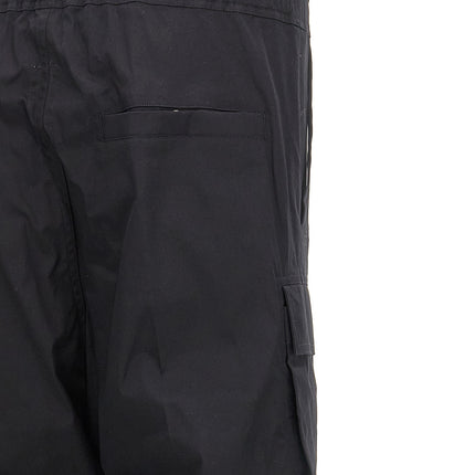 Rick Owens Black Cotton Cargo Pants