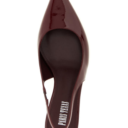 Paris Texas Bordeaux Calfskin Mid Heel Pumps