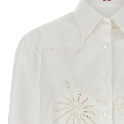 Ermanno Scervino White Cotton Blouse