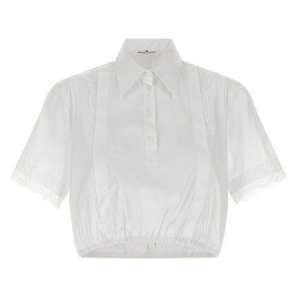 Ermanno Scervino White Cotton Blouse