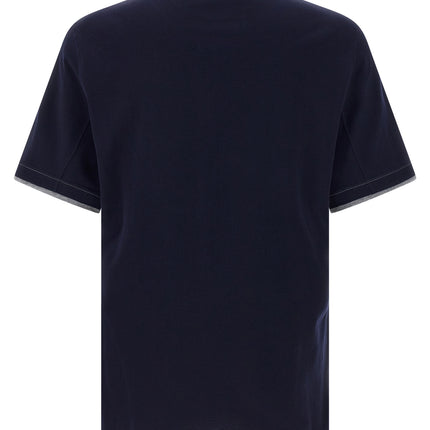 Brunello Cucinelli Blue Cotton T-Shirt