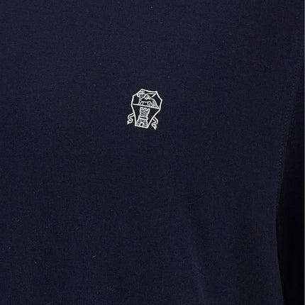 Brunello Cucinelli Blue Cotton T-Shirt