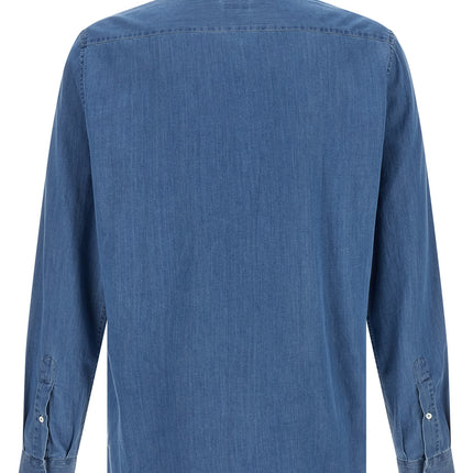 Brunello Cucinelli Blue Cotton Blouse