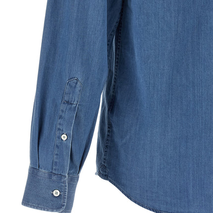 Brunello Cucinelli Blue Cotton Blouse