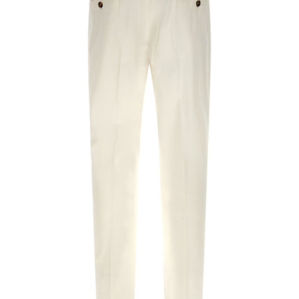Brunello Cucinelli White Cotton Casual Pants