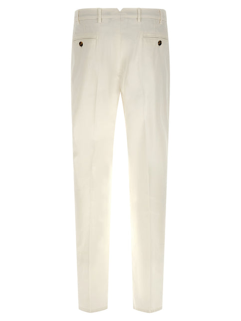 Brunello Cucinelli White Cotton Casual Pants