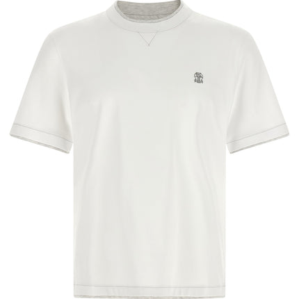 Brunello Cucinelli White Cotton T-Shirt