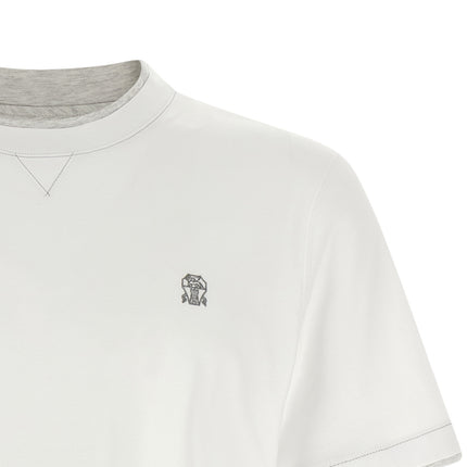 Brunello Cucinelli White Cotton T-Shirt