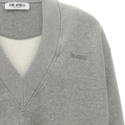 The Attico Gray Cotton Sweatshirt