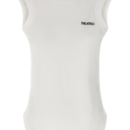 The Attico White Cotton Sleeveles T-Shirt