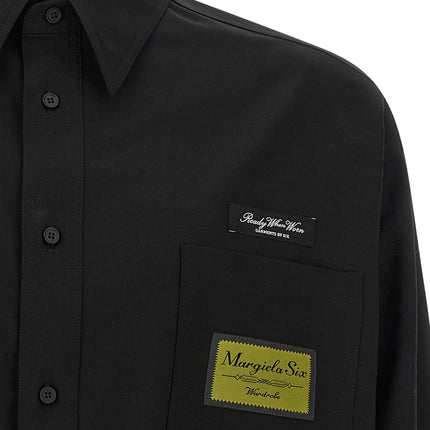 MM6 Maison Margiela Black Polyester Blouse