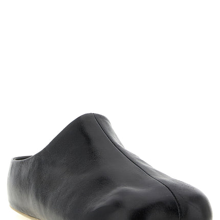 MM6 Maison Margiela Black Calfskin Clogs