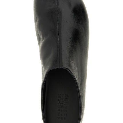 MM6 Maison Margiela Black Calfskin Clogs