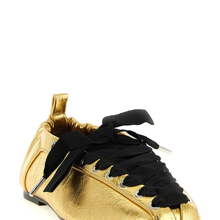 Ganni Gold Polyethylene Ballet Flats